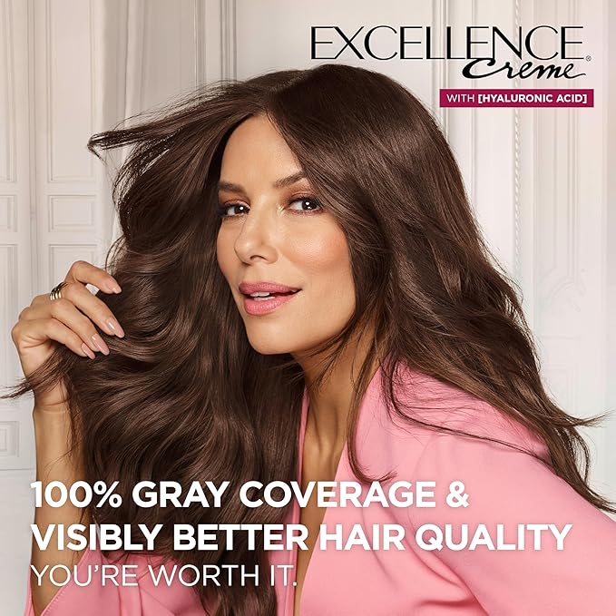 L'Oreal Paris Excellence Crème Permanent Hair Dye, Triple Care Hair Color with Pro-Keratine Complex for 100% Gray Hair Coverage, 8RB Reddish Blonde, 1 Kit