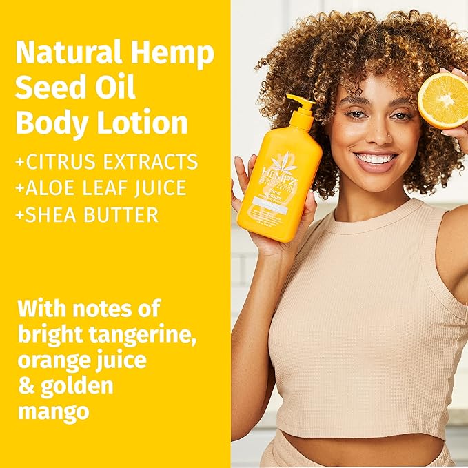 Hempz Body Lotion - Citrus Blossom Limited Edition Daily Moisturizing Cream with Vitamin C, Shea Butter, Aloe, Orange Extract, Hemp Seed Oil Body Moisturizer -17 Fl Oz