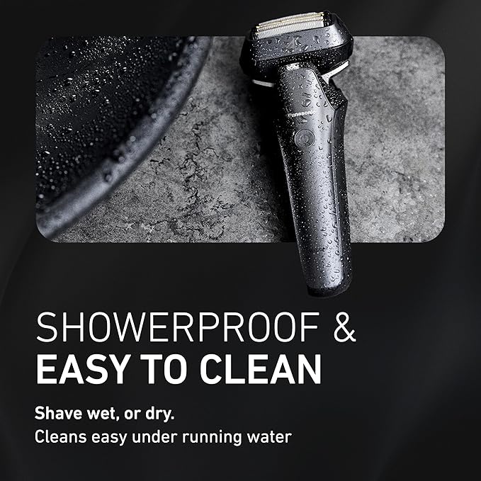 Panasonic ARC6 Electric Razor for Men Face, Wet & Dry Shavers for Men with Foil Shaver, Pop-up Trimmer, Ultra-Fast 6-Blade, Smart Shave Sensor, 22D Flexible Pivoting Head - ES-LS8A-K (Black)