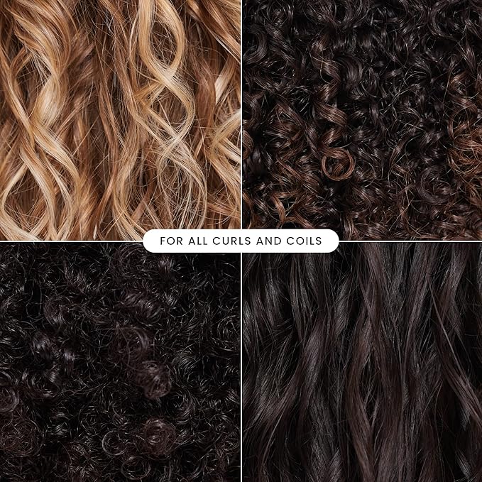 Tangle Teezer Ultimate Detangler Curly Hair Brush, Dry & Wet Hairbrush, Reduces Frizz & Breakage, for 3C to 4C Curly Hair Types, Purple Passion