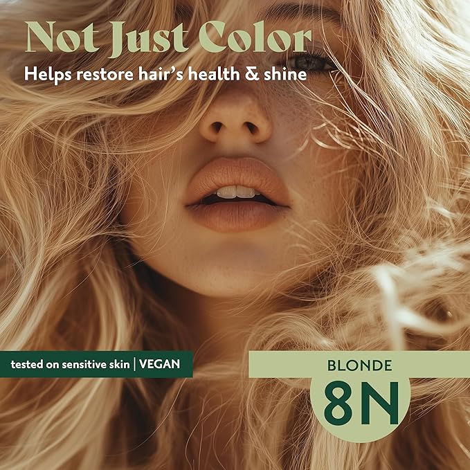 Herbatint Permanent Hair Dye - 8N Light Blonde - For Up To 100% Gray Coverage of Resistant Gray Hair - Ammonia-Free, Alcohol-Free & Vegan - Salon Influenced Hair Color 5.75 fl oz (2 Pack)