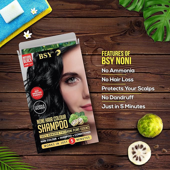 Shampoo - Natural 5 Mins Ammonia-Free Shampoo Hair Color, Permanent Hair Dye, 20x0.67 Fl Oz