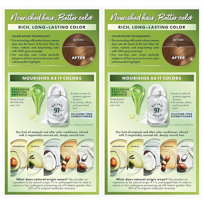 Garnier Hair Color Nutrisse Nourishing Creme, 73 Dark Golden Blonde (Honey Dip) Permanent Hair Dye, 2 Count (Packaging May Vary)