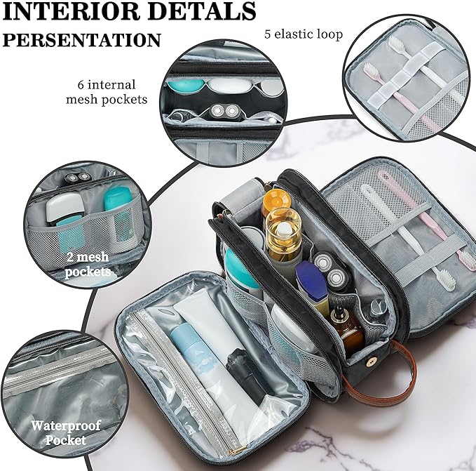 YOOLIFE Travel Toiletry Bag - Birthday Gifts for Women | Personalized Initial Makeup Bag for Women Teen Girls, Travel Essentials for Woman Letter S Pink