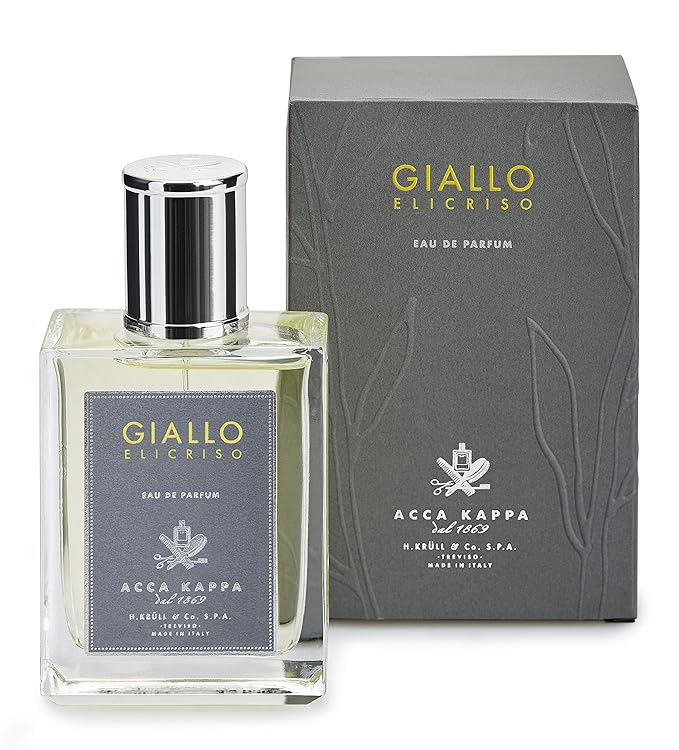 Acca Kappa Giallo Elicriso Eau de Parfum 100 mL Helichrysum Violet Aquatic Cedarwood Scent for Men and Women