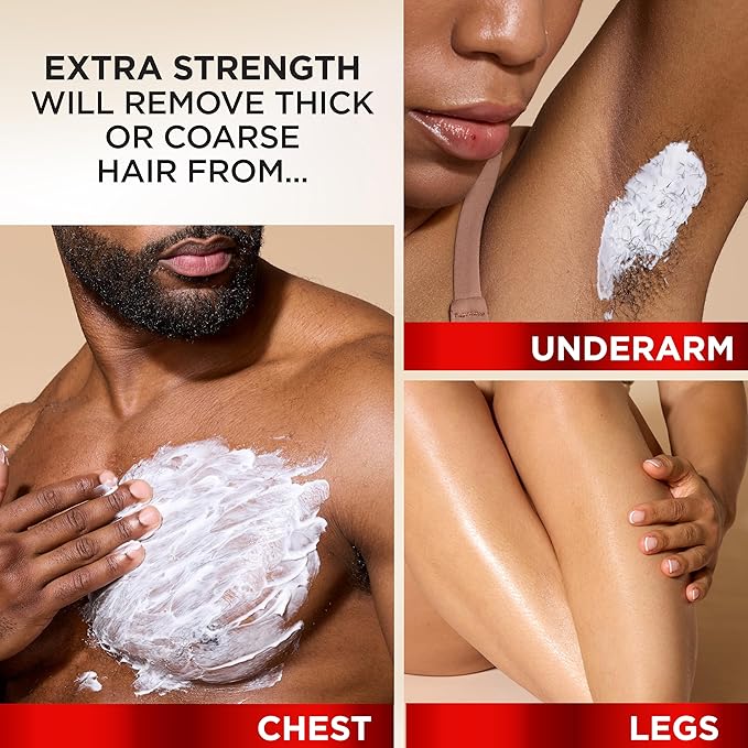 SoftSheen-Carson Magic Razorless Shaving Cream, Depilatory Hair Removal Cream for Body Hair, Extra Strength, Works in 4 Minutes for, 6 oz