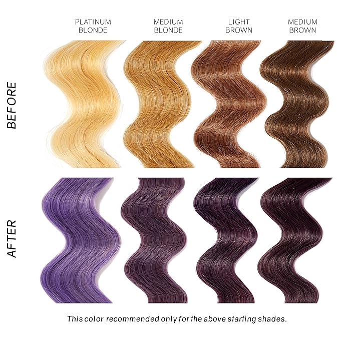 Overtone Daily Color Depositing Conditioner, Vibrant Purple, 8oz, Hydrating, Damage-Free Temporary Hair Color for All Hair Types with Shea Butter & Coconut Oil, Vegan & Cruelty-Free