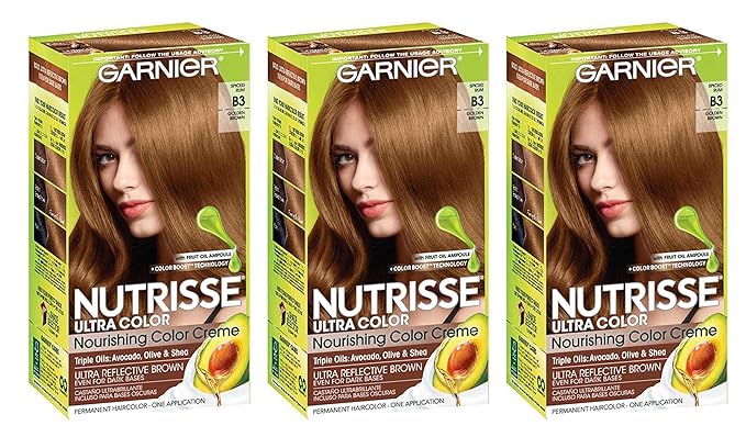 Garnier Nutrisse Ultra Color [B3] Golden Brown 1 ea (Pack of 3)