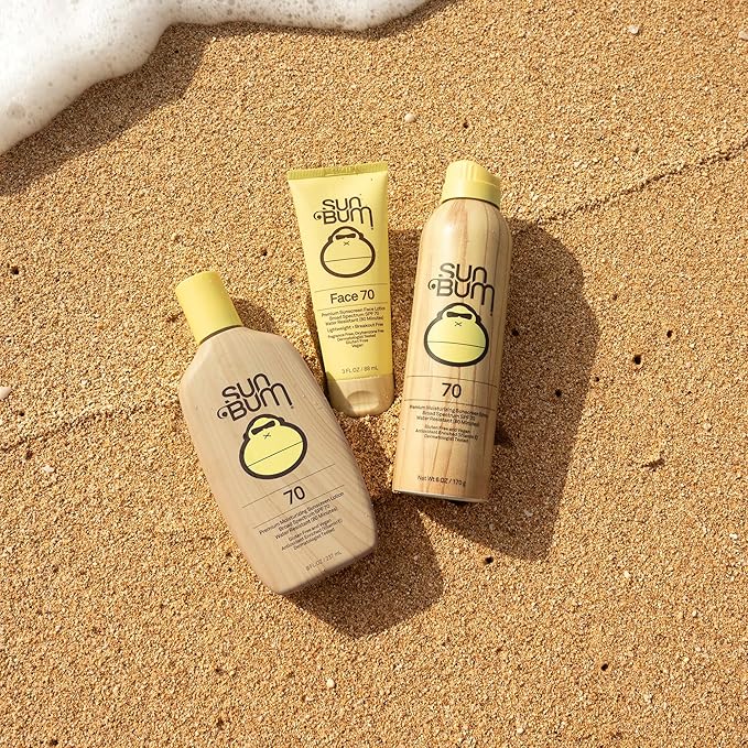 Sun Bum Original SPF 70 Sunscreen Body Spray - Broad Spectrum Moisturizing Sunscreen with Vitamin E - Hawaii 104 Act Compliant (Made without Octinoxate & Oxybenzone) - 6 oz (Pack of 2)