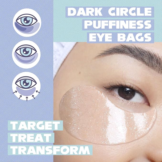 SIRIUSLY BRIGHT Under Eye Patches 28 Pairs, 5-Min Revitalizing Eye Masks with Caffeine Hyaluronic Acid Iris Moss to Reduce Dark Circles and Puffiness, Brightening & Depuffing Gifts for Women