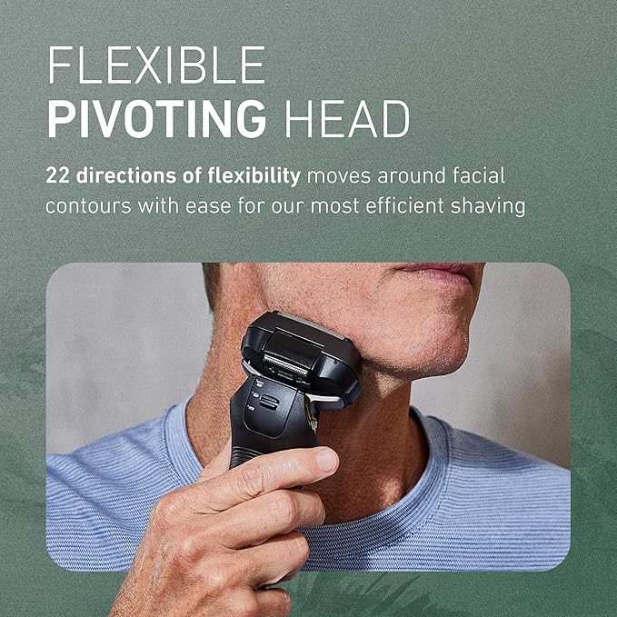 Panasonic ARC6 Electric Razor for Men Face, Wet/Dry Shavers for Men with Foil Shaver, Premium Automatic Cleaning and Charging Station, Ultra-Fast 6-Blade & Pop-up Trimmer - ES-LS9A-K (Black)