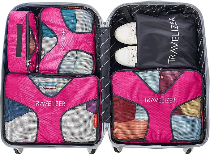 Travel Packing Cubes 5 pcs Luggage Organizer Set for Bag & Suitcase