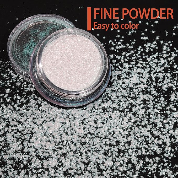 Artdone Aurora Chrome Nail Powder, Iridescent Unicorn Powder Metallic Mirror Effect Pigment Pearlescent Mermaid Pearl Glitter Dust Kit, Nail Art Decoration, Resin Craft